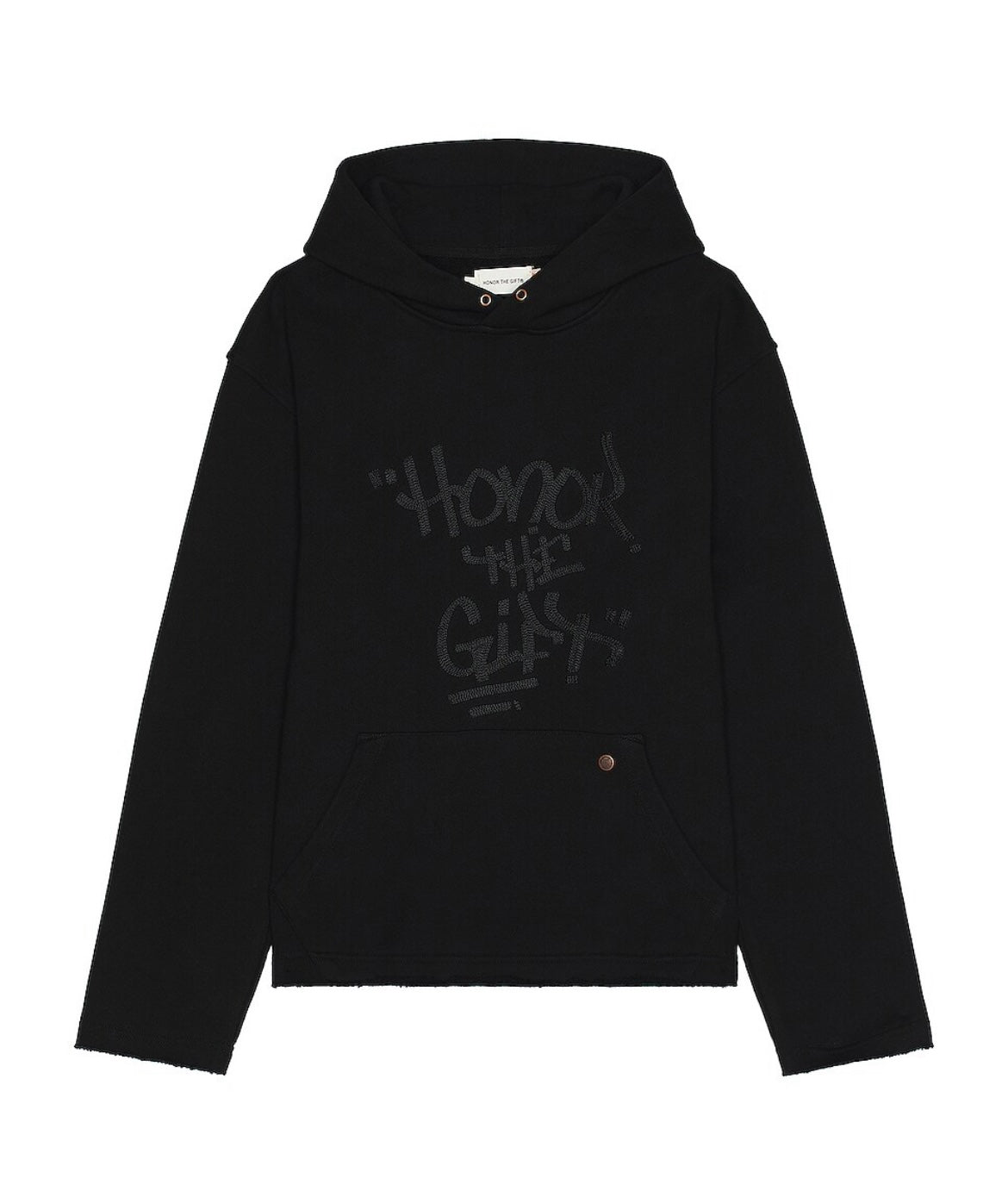 SCRIPT HOODIE - BLACK