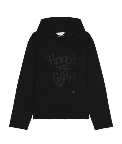 SCRIPT HOODIE - BLACK