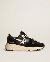 Running sole full quarter with ornamental star - black / white