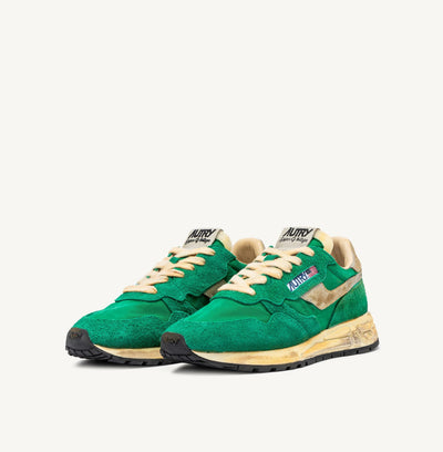 Women’s Reelwind Super Vintage Sneakers In green nylon And Suede