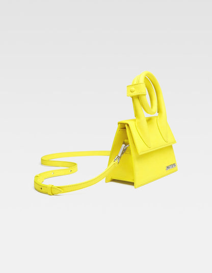 Le Chiquito Moyen Shoulder Bag - neon yellow