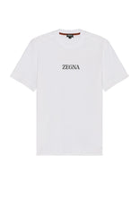 Jersey logo print T shirt - white