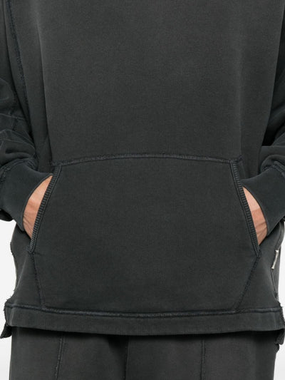 Seam Detail Hoodie - Stained Black