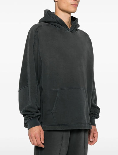 Seam Detail Hoodie - Stained Black