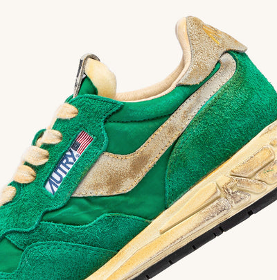 Women’s Reelwind Super Vintage Sneakers In green nylon And Suede