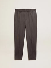 nine iron grey wool trousers