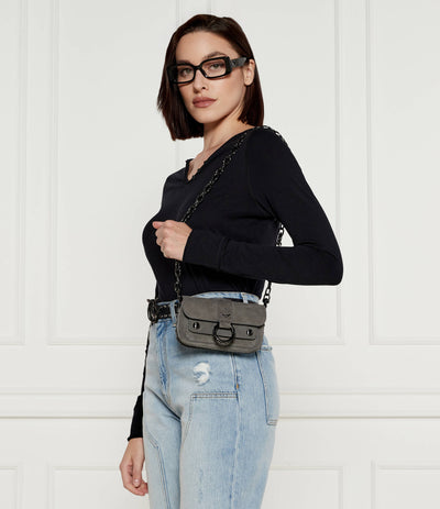 Kate wallet bag - suede grey