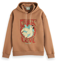 Relaxed Fit Artwork hoodie - Camel