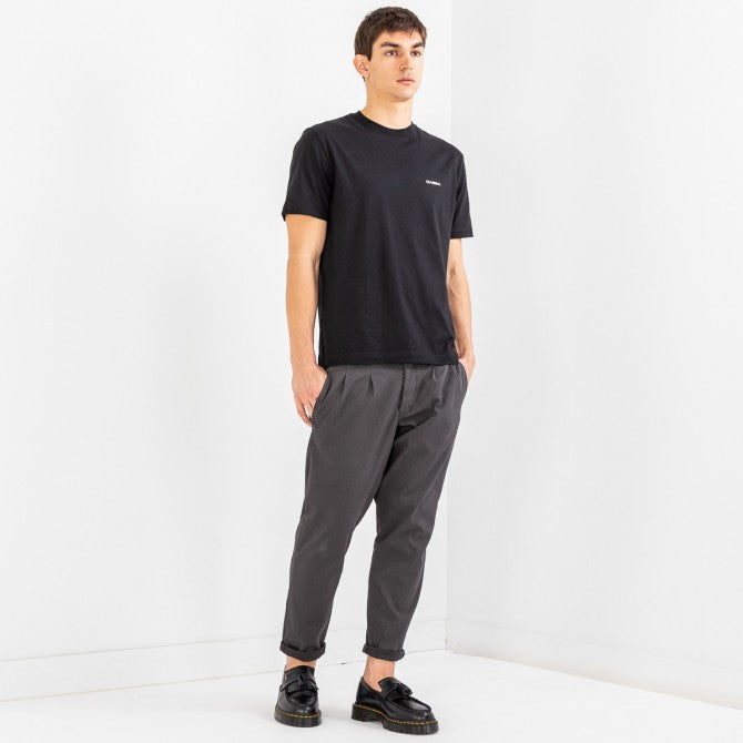 Firenze K4701 Relaxed Tapered Fit Pants - dark grey