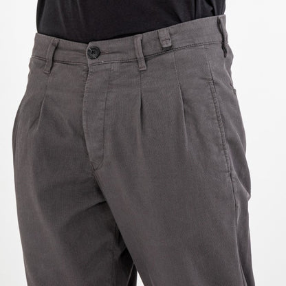 Firenze K4701 Relaxed Tapered Fit Pants - dark grey