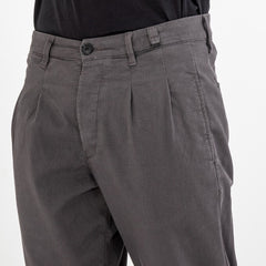 Firenze K4701 Relaxed Tapered Fit Pants - dark grey