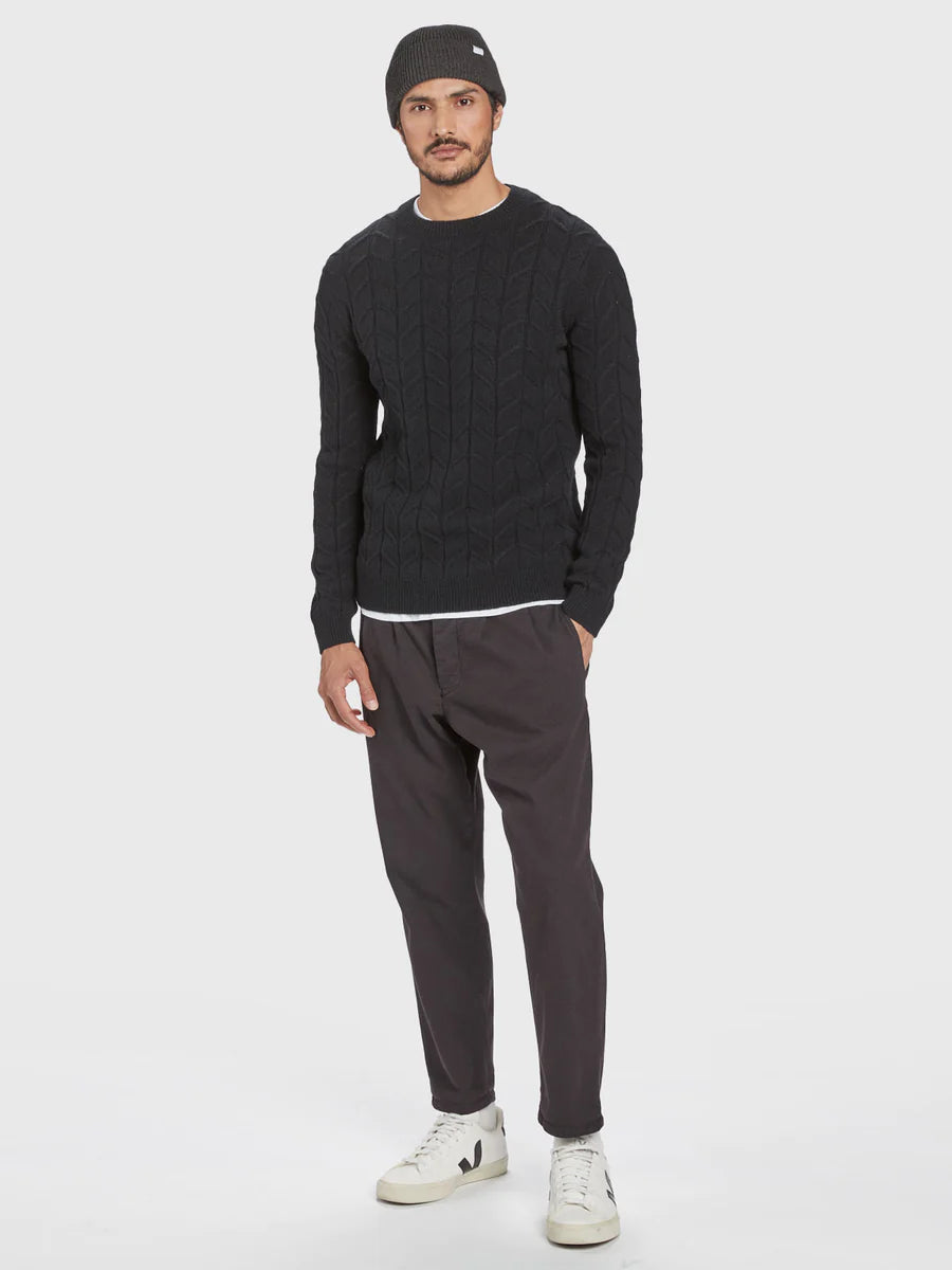 Firenze K4701 Relaxed Tapered Fit Pants - meteorite