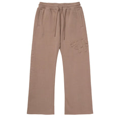 SCRIPT EMBROIDERED SWEATS - LIGHT BROWN