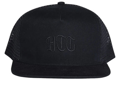 SCRIPT STRAPBACK HAT - BLACK