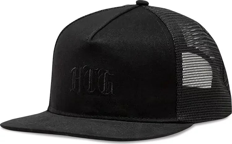 SCRIPT STRAPBACK HAT - BLACK