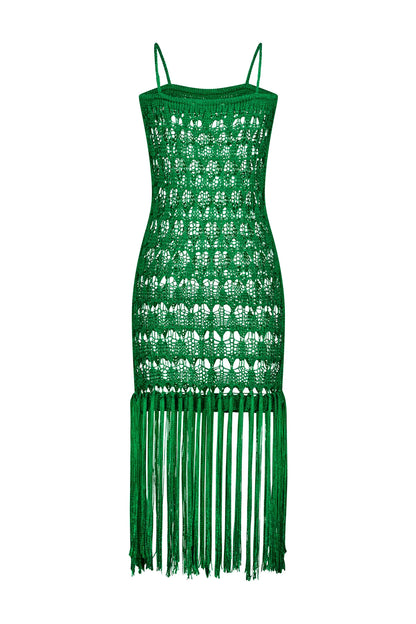 Dahlia emerald dress