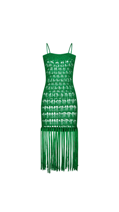 Dahlia emerald dress