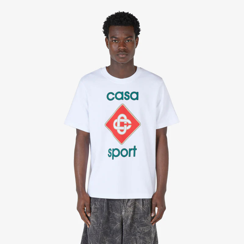 Casa sport logo printed T shirt - white