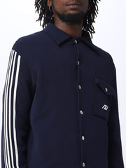 KNITTED SPORTY CARDIGAN - NAVY