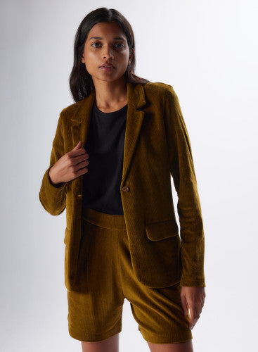 Velvet blazer veste - ambre