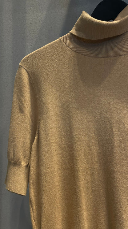 Cotton mix turtleneck - camel