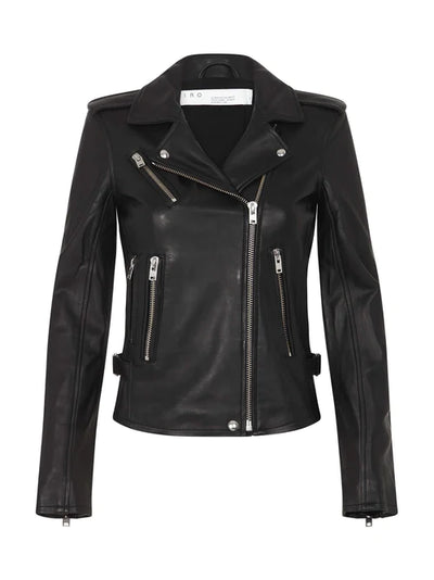 Newhan Leather Jacket - Black