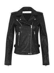 Newhan leather jacket - black