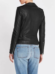 Newhan leather jacket - black