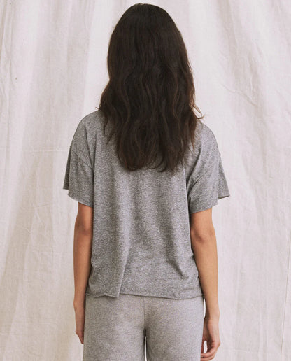 THE CROP TEE - HEATHER GREY