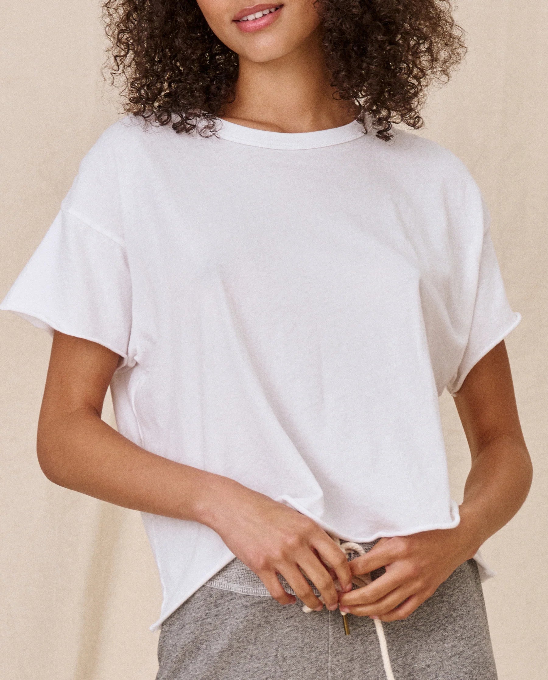 THE CROP TEE - TRUE WHITE