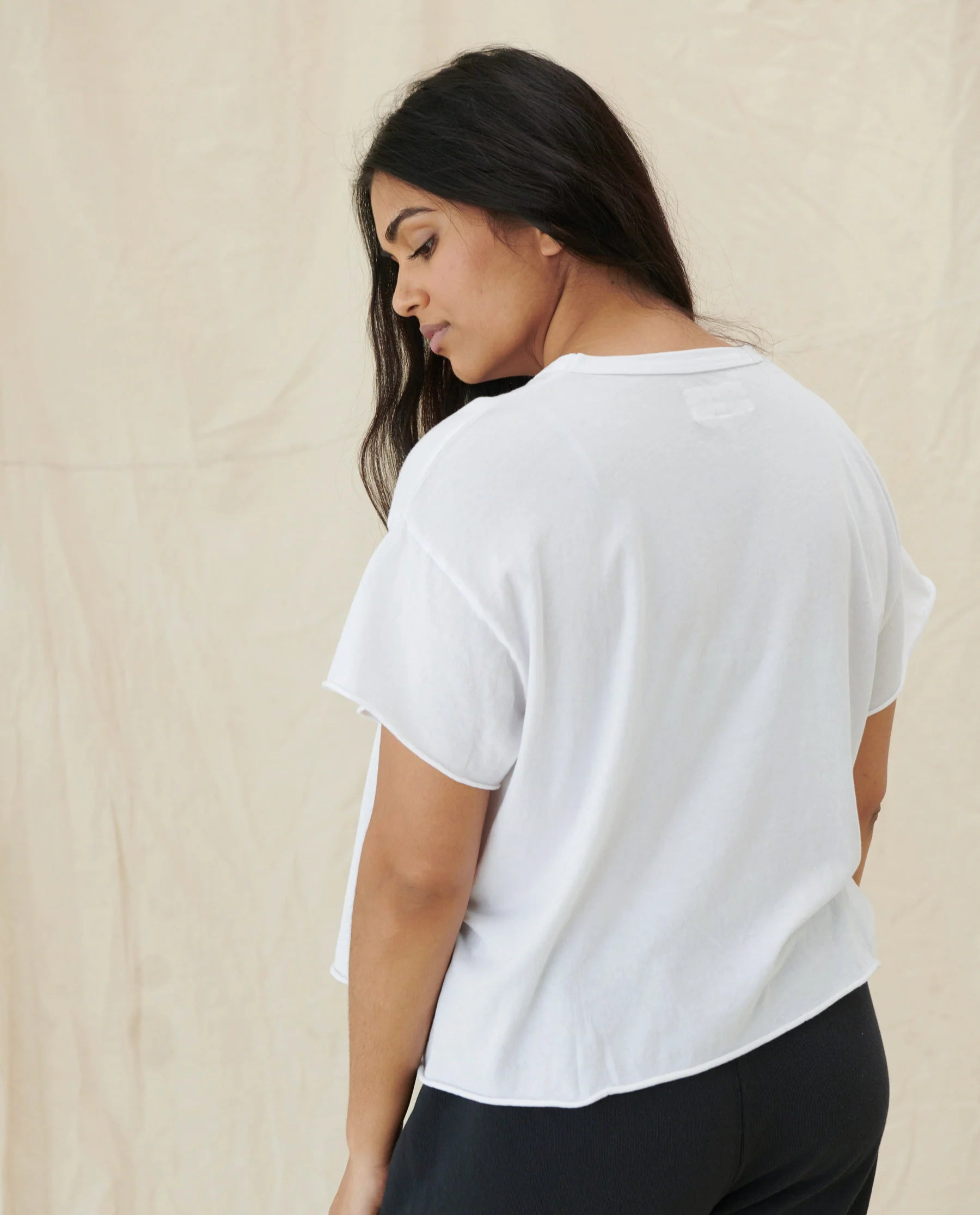 THE CROP TEE - TRUE WHITE