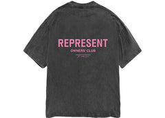 REPRESENT owners T shirt - black/neon pink
