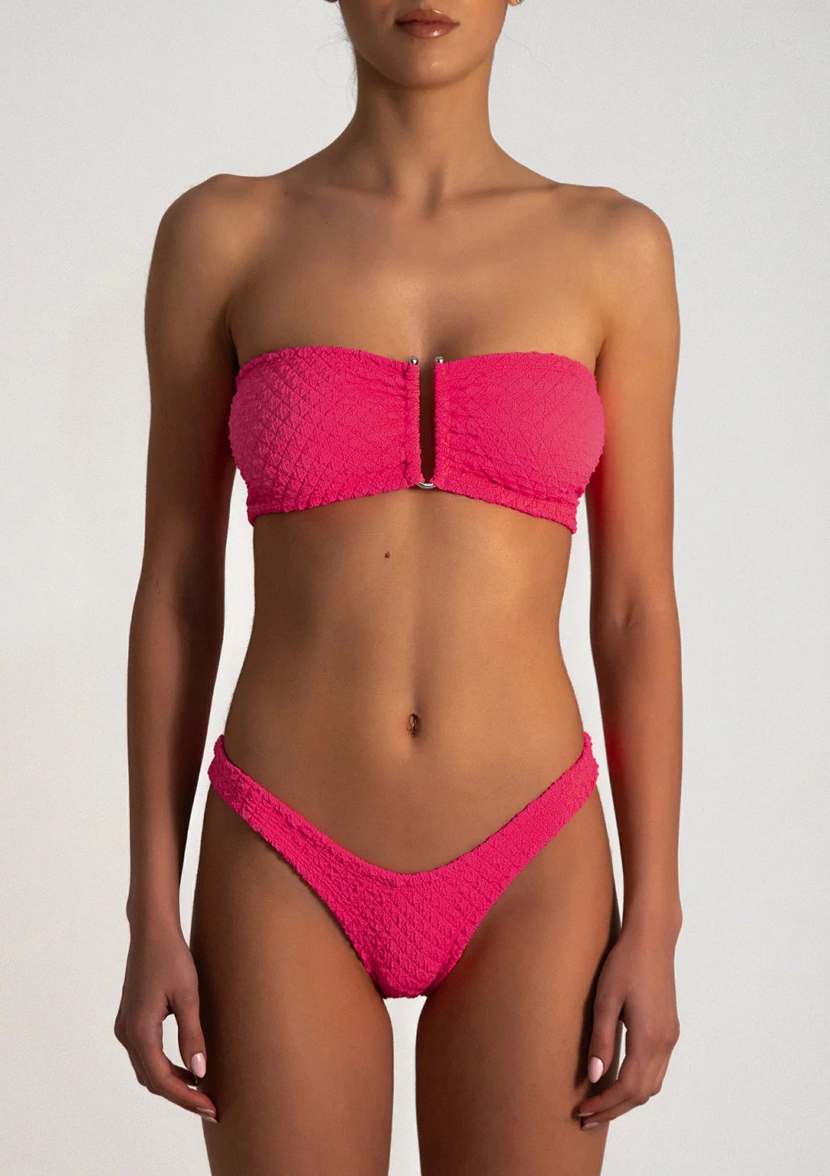 Frida bubble fuchsia 2 piece swimwear