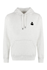Matte logo print hoodie