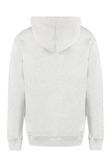 Matte logo print hoodie