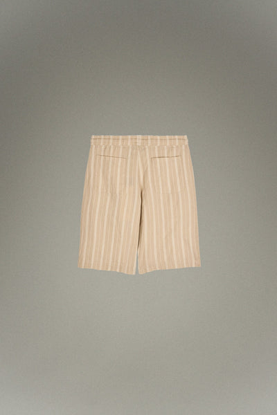 Embroidered linen shorts