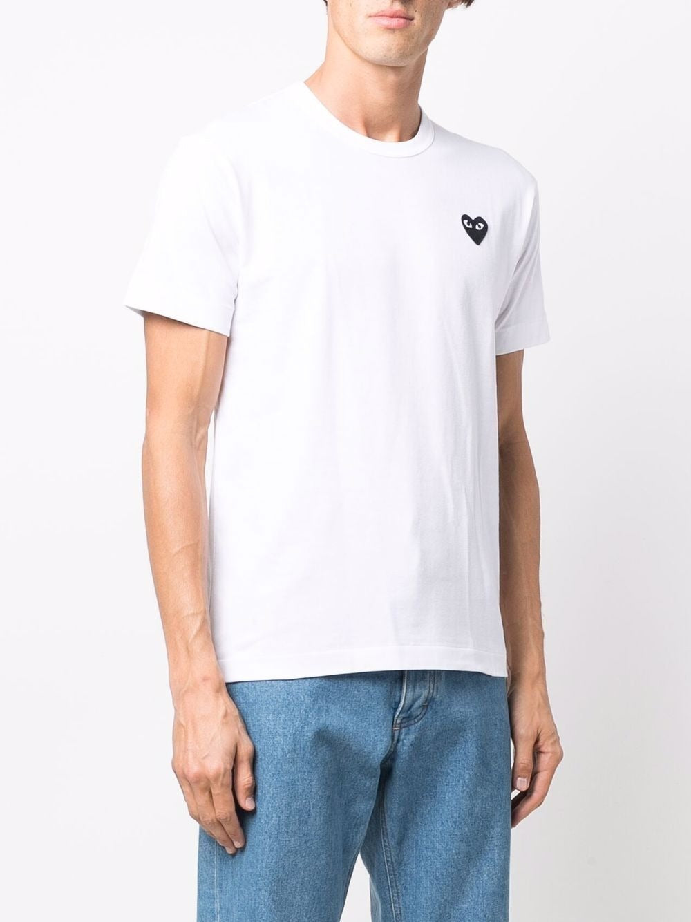 Logo printed tee - white / black