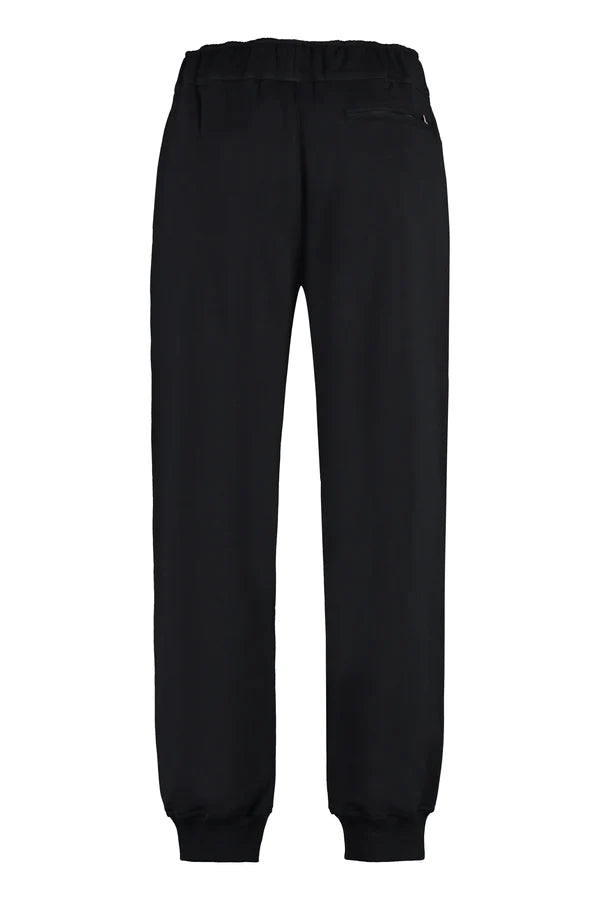 Cotton track pants - black