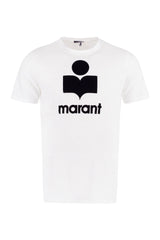 Cotton logo print Tshirt - white / black