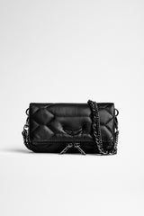 Rock nano quilted leather bag - noir