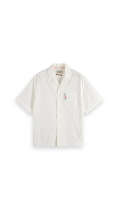 Embroidered Short Sleeve Relaxed-Fit Shirt