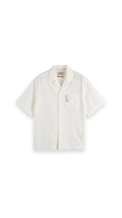 Embroidered Short Sleeve Relaxed-Fit Shirt