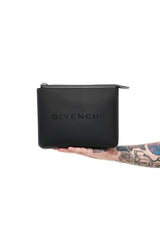 Logo clutch bag