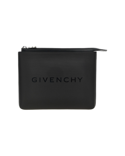 Logo clutch bag