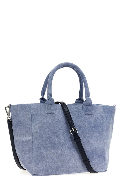 Washed blue small shopping bag