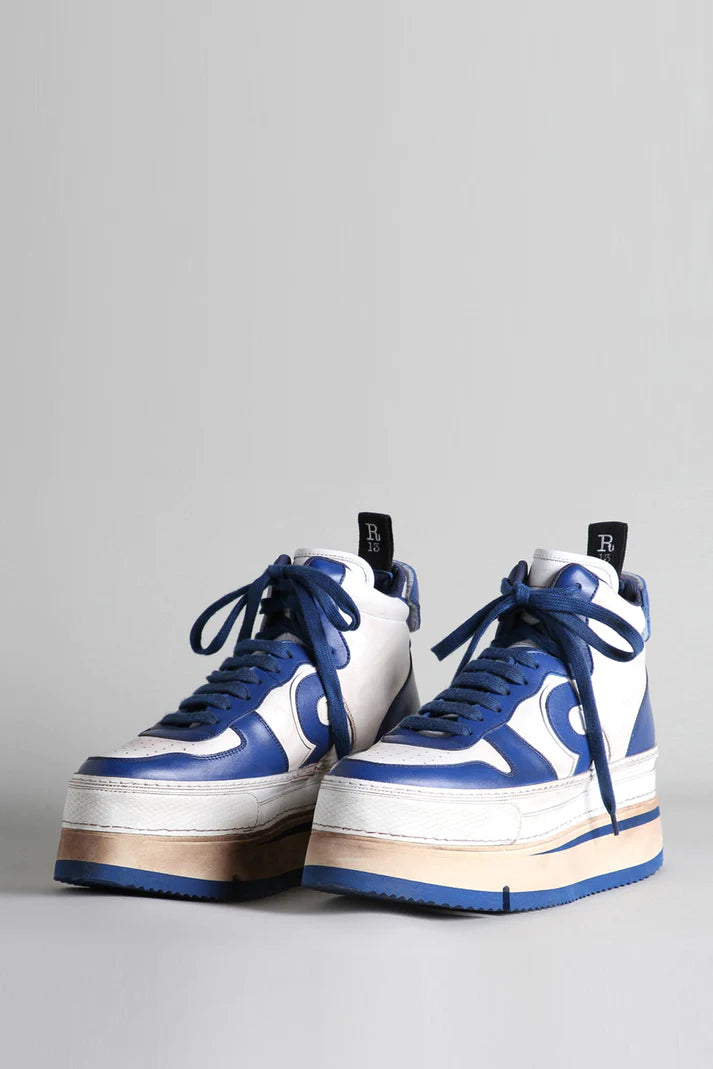 R13 THE RIOT leather - blue / white