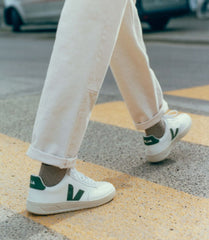 V-12 low-top leather sneakers - white cyprus