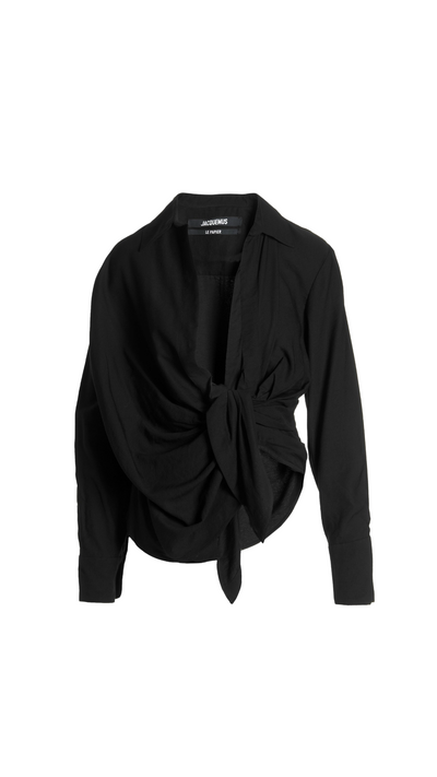 La chemise bahla shirt black