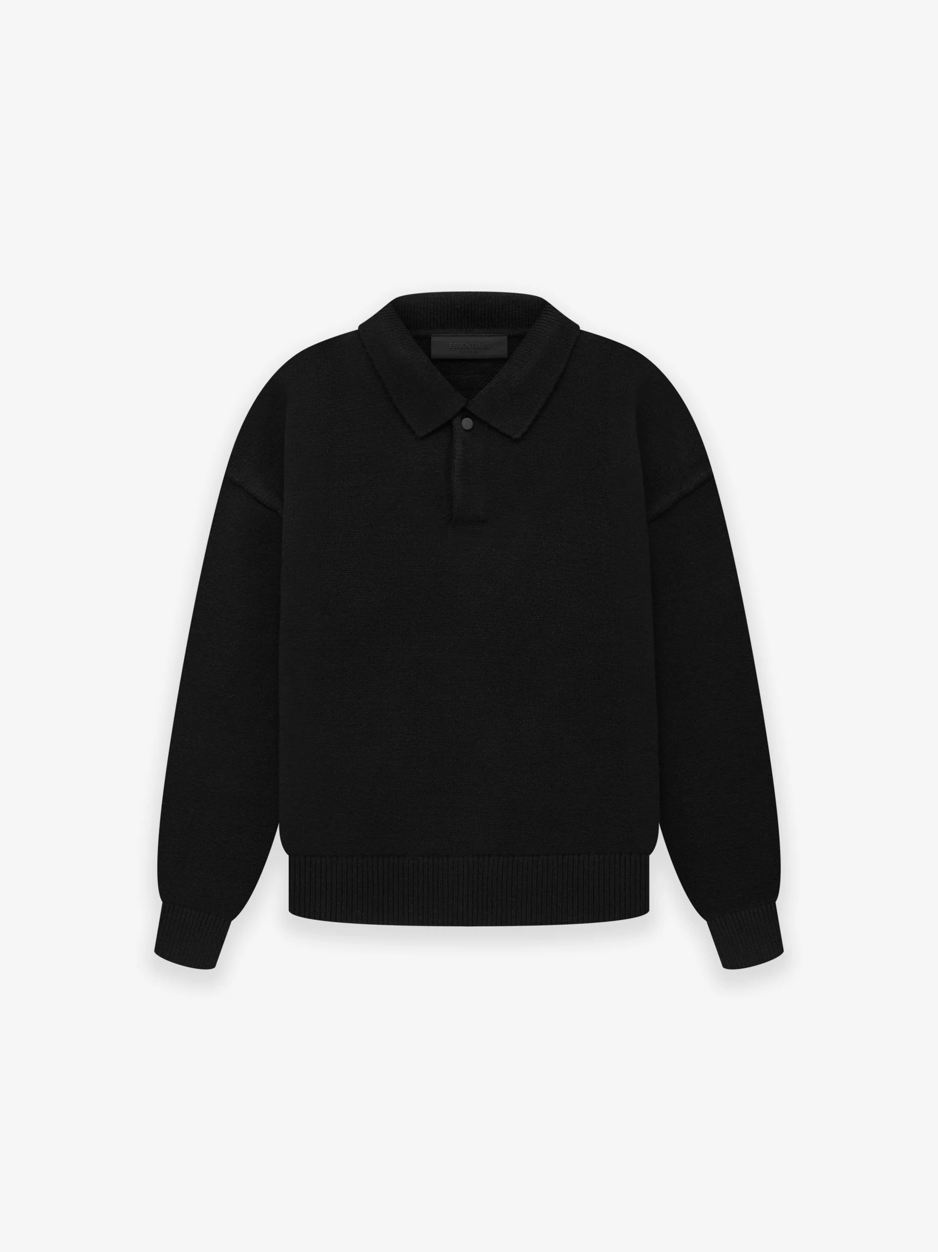 Core kids knit polo - jet black