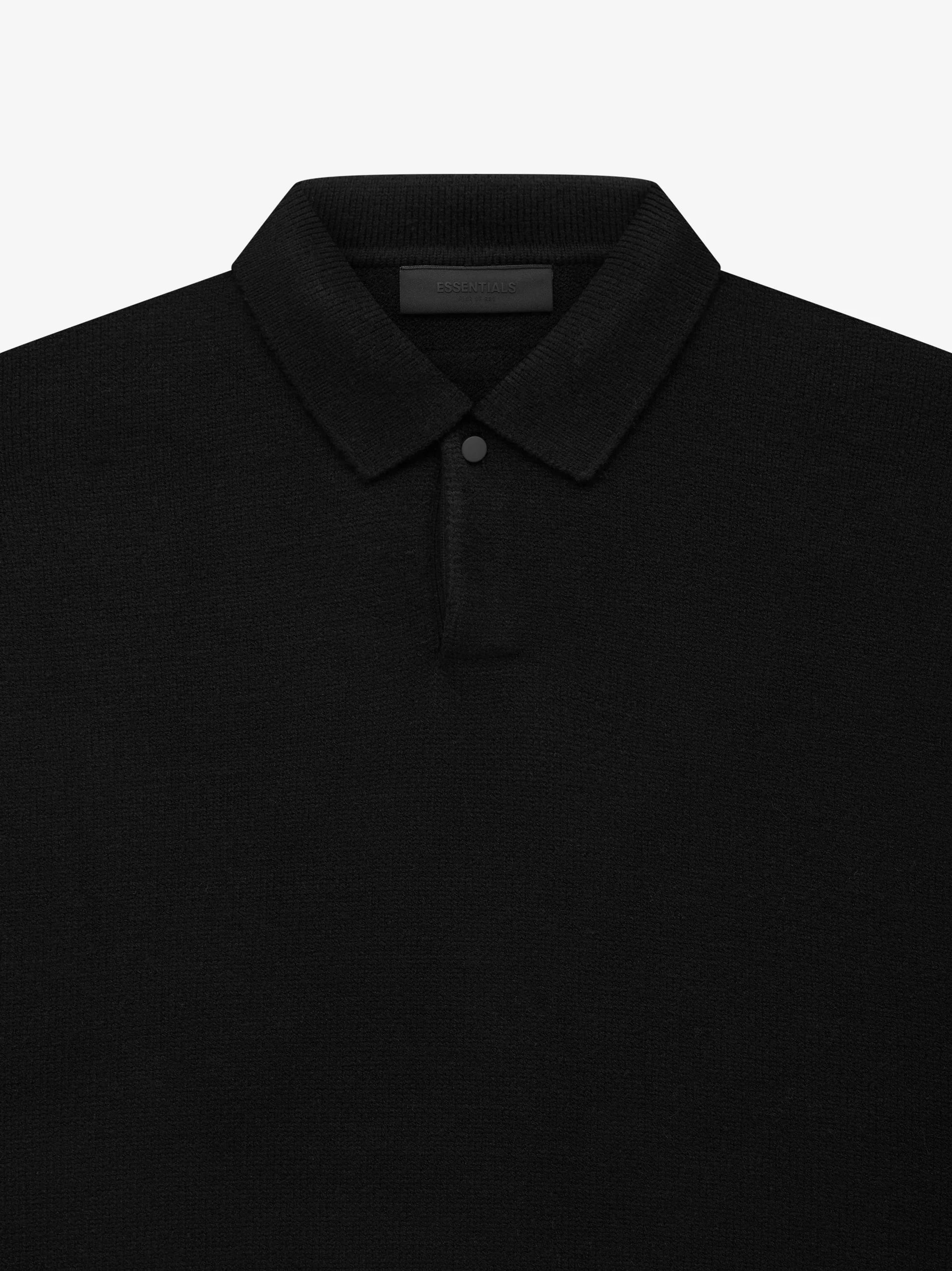 Core kids knit polo - jet black